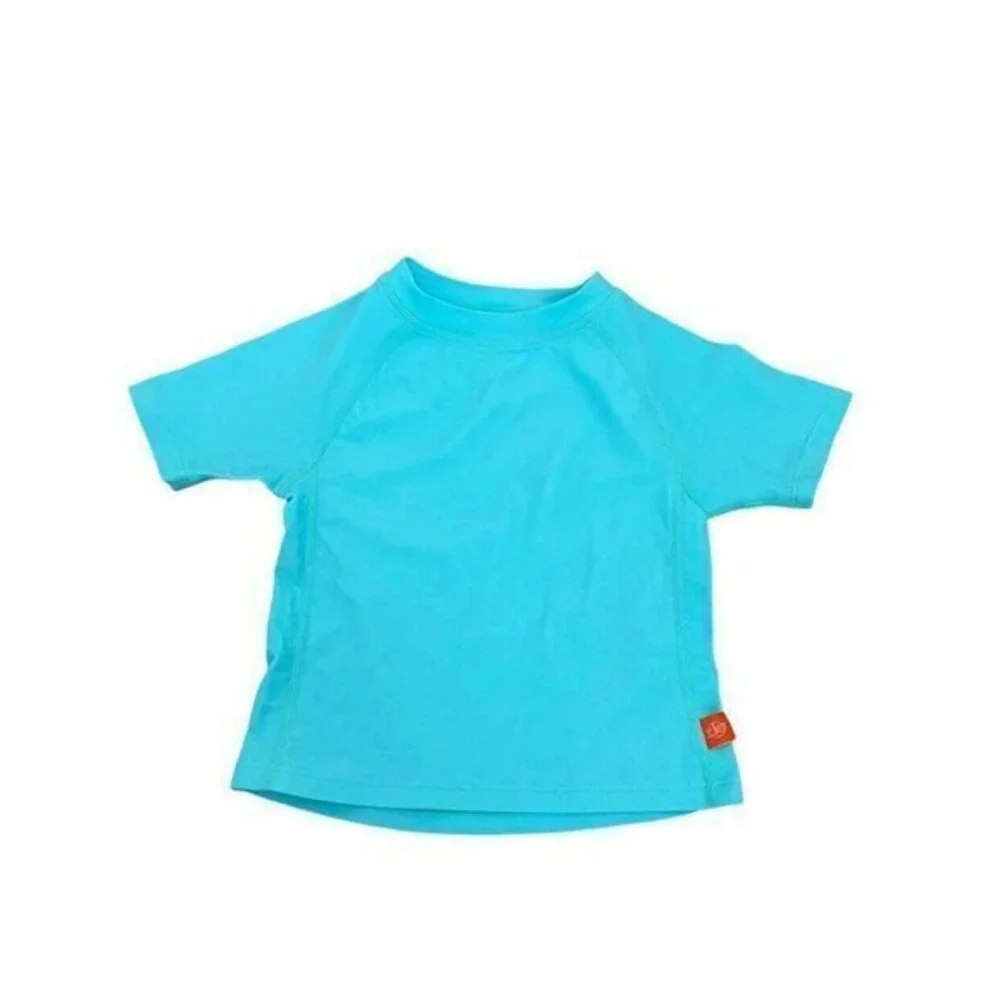 Aqua Blue Short Sleeve Rashguard